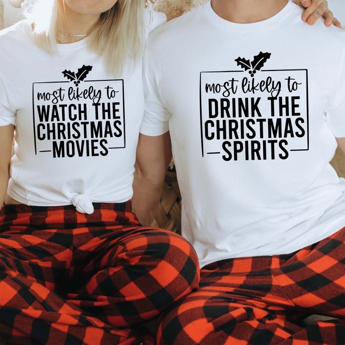 Most Likely To Christmas Graphic Tees for Groups