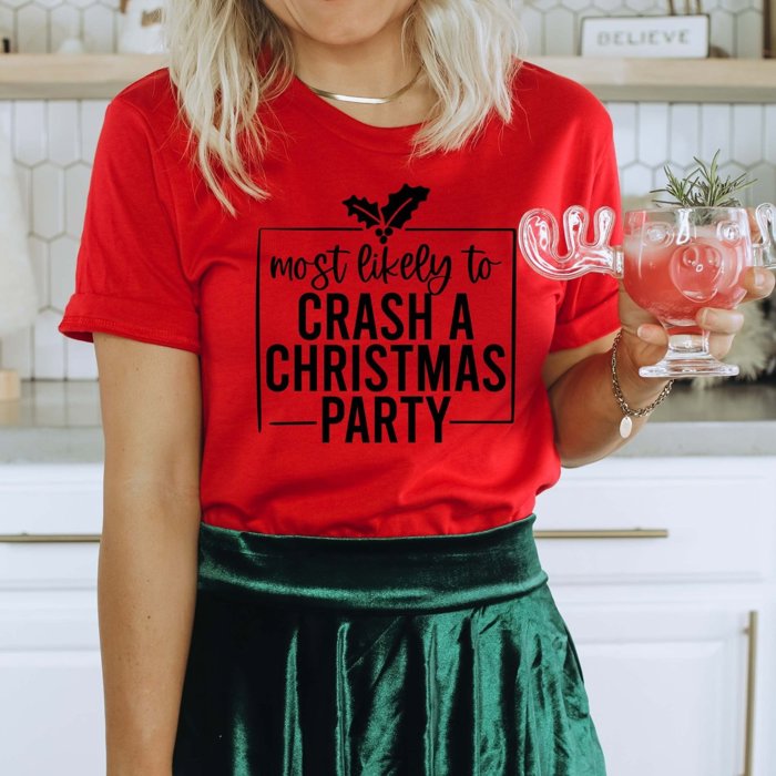 Most Likely To Christmas Graphic Tees for Groups