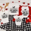 Large Pink Most Likely To Christmas Graphic Tees for Groups