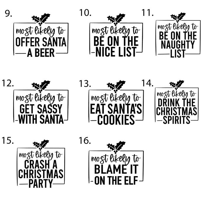 Most Likely To Christmas Graphic Tees for Groups