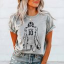 Small Ash Personalized Football Player Tee with Name and Number