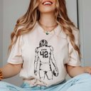 XL Natural Personalized Football Player Tee with Name and Number