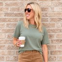 Small Sage Favorite Solid Color Bella+Canvas Tee for Women