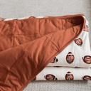  Football Print Quilted Bamboo Blanket - 1.0 Tog