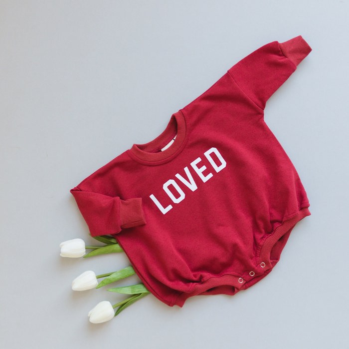 Loved Sweatshirt Romper