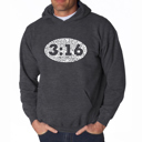 Gray Small John 3:16 - Men's Word Art Hooded Sweatshirt