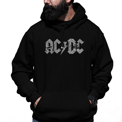 Acdc - Mens Word Art Hooded Sweatshirt