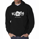 Black XXXL Aloha - Mens Word Art Hooded Sweatshirt