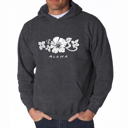 Gray XXL Aloha - Mens Word Art Hooded Sweatshirt