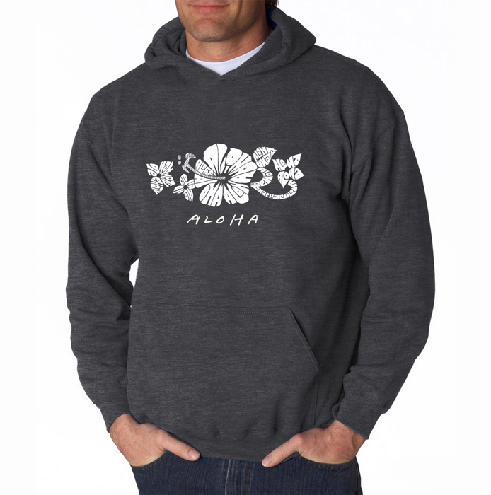 Aloha - Mens Word Art Hooded Sweatshirt