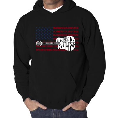 America Rocks - Men's Word Art Hooded Sweatshirt