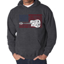 Gray Medium America Rocks - Men's Word Art Hooded Sweatshirt