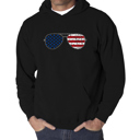  Americana Sunglasses - Men's Word Art Hooded Sweatshirt