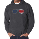 Gray Small Americana Sunglasses - Men's Word Art Hooded Sweatshirt