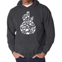  Music Notes Guitar - Men's Word Art Hooded Sweatshirt