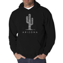 Black Small Arizona Cities - Men's Word Art Hooded Sweatshirt