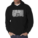 Black XXXL Brooklyn Bridge - Men's Word Art Hooded Sweatshirt