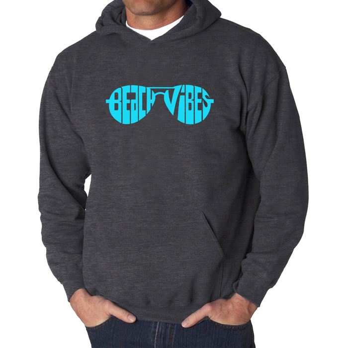 Beach Vibes - Men's Word Art Hooded Sweatshirt