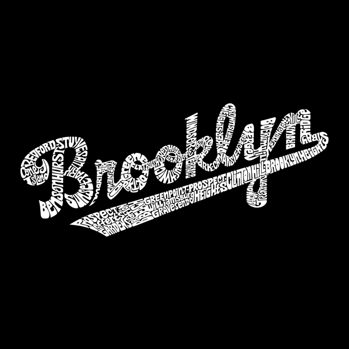Brooklyn Neighborhoods - Men's Word Art Hooded Sweatshirt