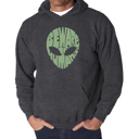 Gray Small Beware of Humans - Men's Word Art Hooded Sweatshirt