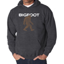 Gray Small Bigfoot - Men's Word Art Hooded Sweatshirt