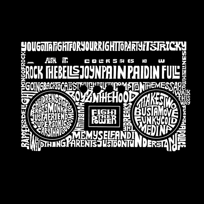 Greatest Rap Hits of The 1980's - Men's Word Art Hooded Sweatshirt