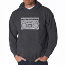 Gray XXL Greatest Rap Hits of The 1980's - Men's Word Art Hooded Sweatshirt