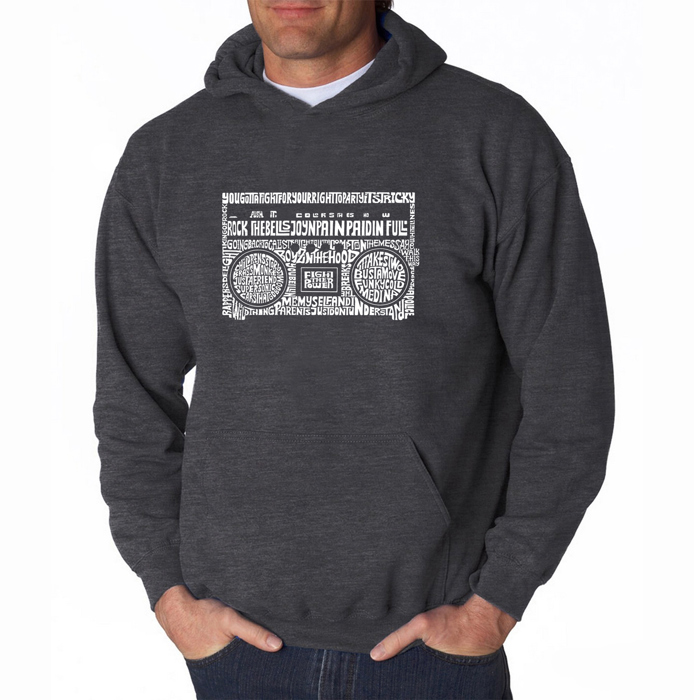 Greatest Rap Hits of The 1980's - Men's Word Art Hooded Sweatshirt