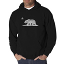 Black XXL California Bear - Men's Word Art Hooded Sweatshirt