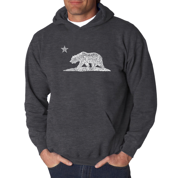 California Bear - Men's Word Art Hooded Sweatshirt
