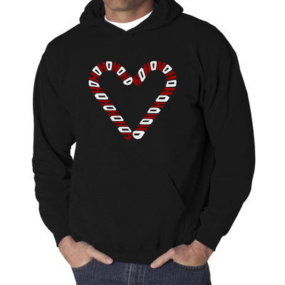 Candy Canes - Men's Word Art Hooded Sweatshirt