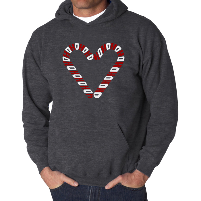 Candy Canes - Men's Word Art Hooded Sweatshirt
