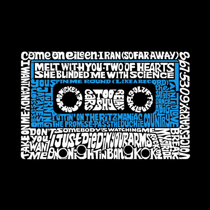 80s One Hit Wonders - Men's Word Art Hooded Sweatshirt