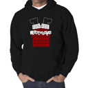 Black XL Chimney Santa - Men's Word Art Hooded Sweatshirt