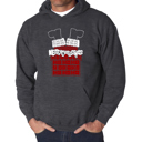 Gray XXL Chimney Santa - Men's Word Art Hooded Sweatshirt