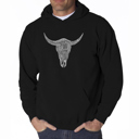 Black Medium Country Musics All Time Hits - Mens Word Art Hooded Sweatshirt