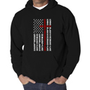 Black Small Cross Flag - Men's Word Art Hooded Sweatshirt