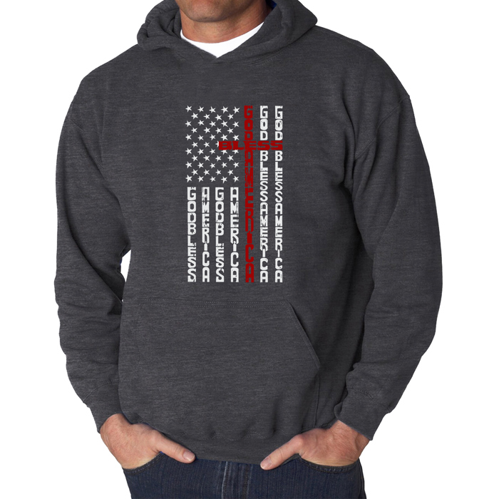 Cross Flag - Men's Word Art Hooded Sweatshirt