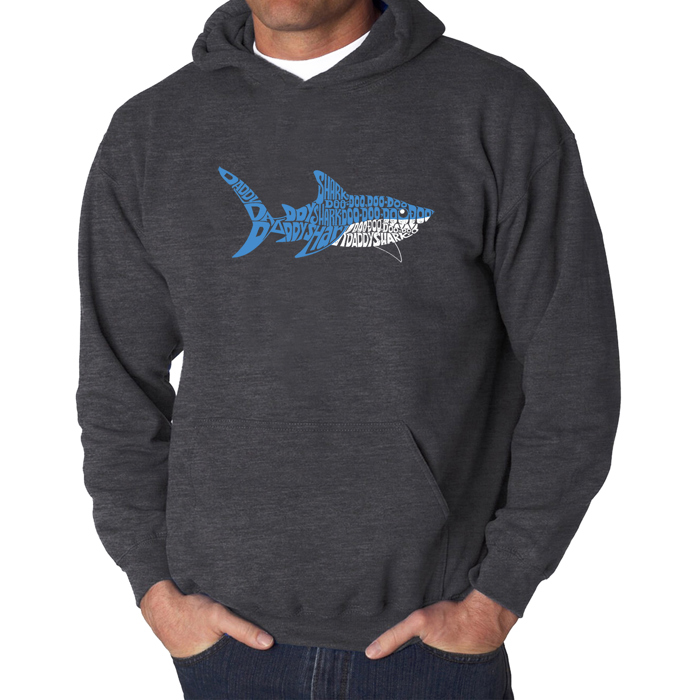Daddy Shark - Men's Word Art Hooded Sweatshirt