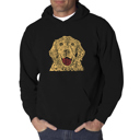 Black XXL Dog - Men's Word Art Hooded Sweatshirt