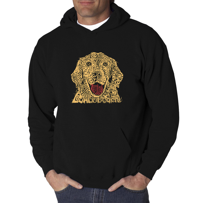 Dog - Men's Word Art Hooded Sweatshirt