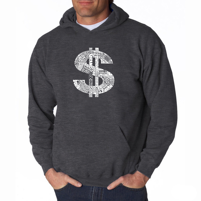 Dollar Sign - Men's Word Art Hooded Sweatshirt