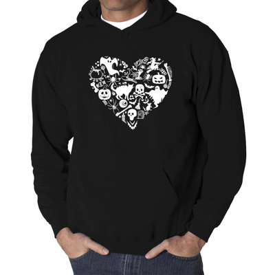 Halloween Heart - Men's Word Art Hooded Sweatshirt