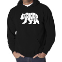 Black Large Explore - Men's Word Art Hooded Sweatshirt