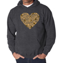Gray XXXXL Fall Vibes  - Men's Word Art Hooded Sweatshirt