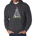 Gray Medium Here Comes Santa Paws - Men's Word Art Hooded Sweatshirt