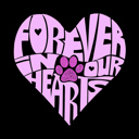  Forever In Our Hearts - Men's Word Art Hooded Sweatshirt
