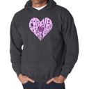 Gray Medium Forever In Our Hearts - Men's Word Art Hooded Sweatshirt