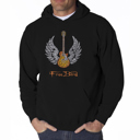 Black Medium LYRICS TO FREEBIRD - Men's Word Art Hooded Sweatshirt