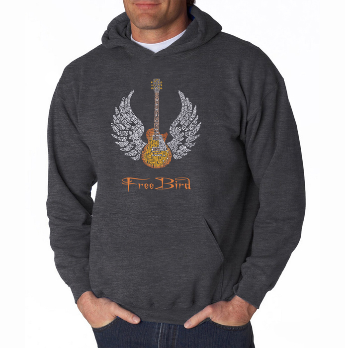 LYRICS TO FREEBIRD - Men's Word Art Hooded Sweatshirt